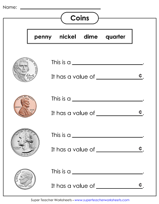 Identifying Coins Worksheets Math Monks Worksheets Library
