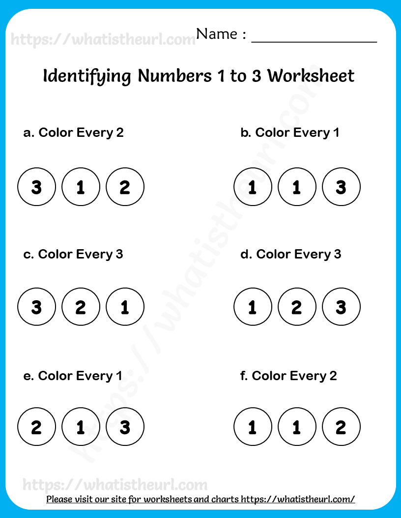 identifying numbers worksheets