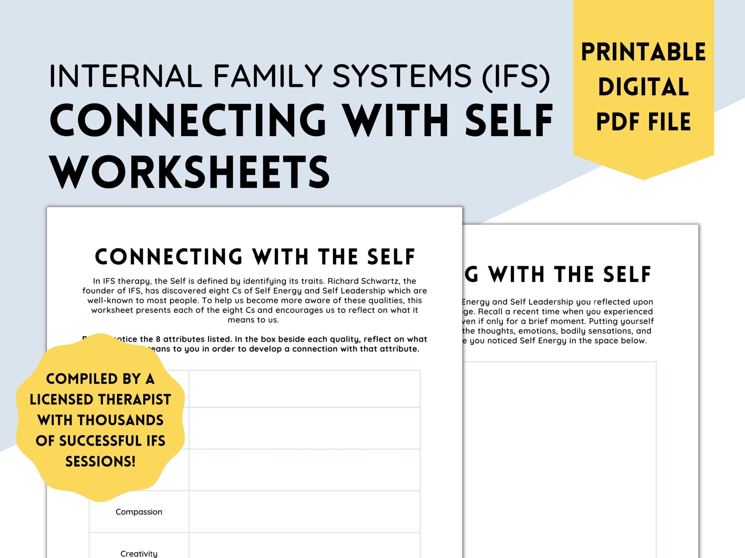 IFS Cheat Sheet Internal Family Systems Worksheets Parts Work Etsy