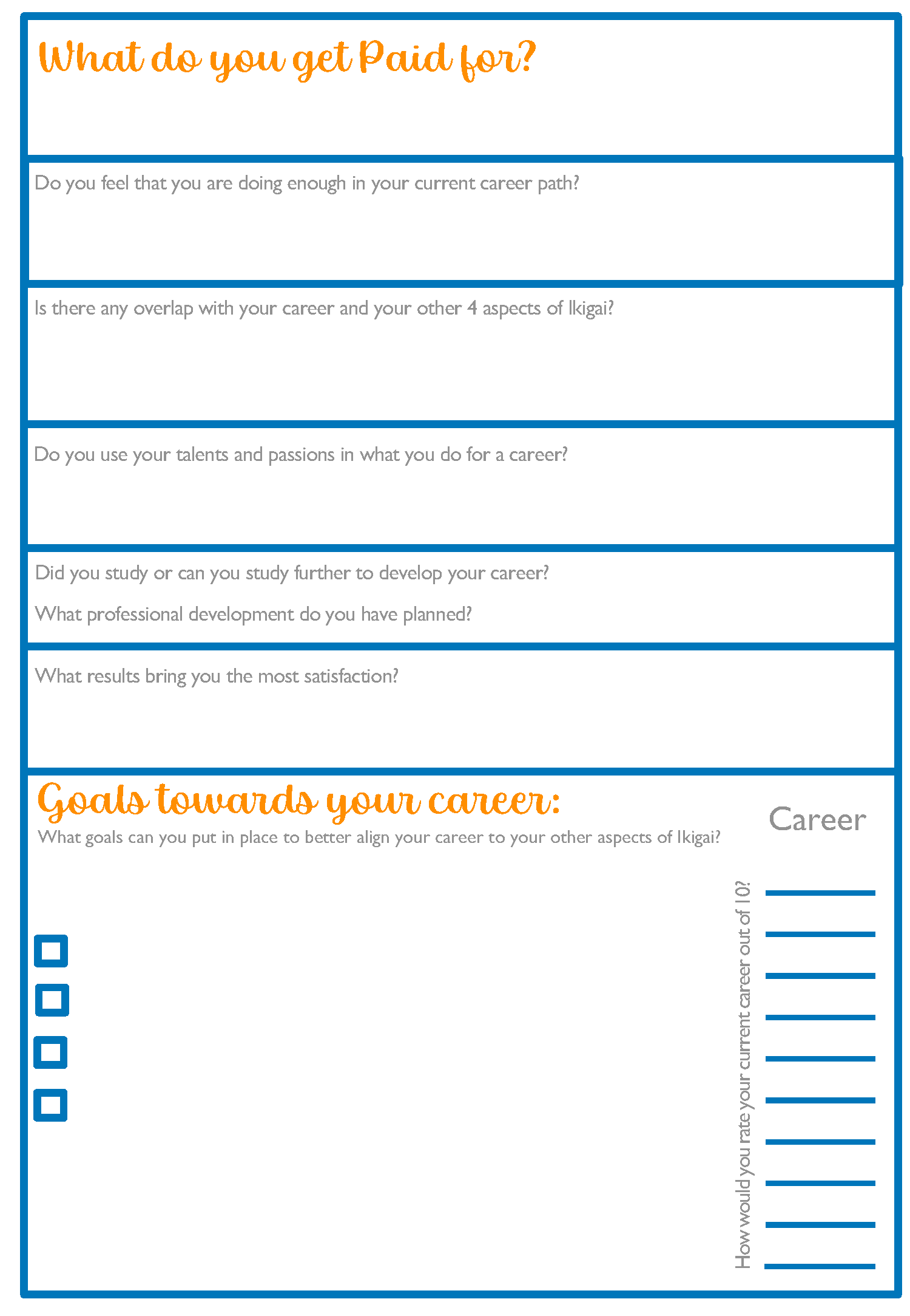 IKIGAI Worksheet Printable TRU Learning