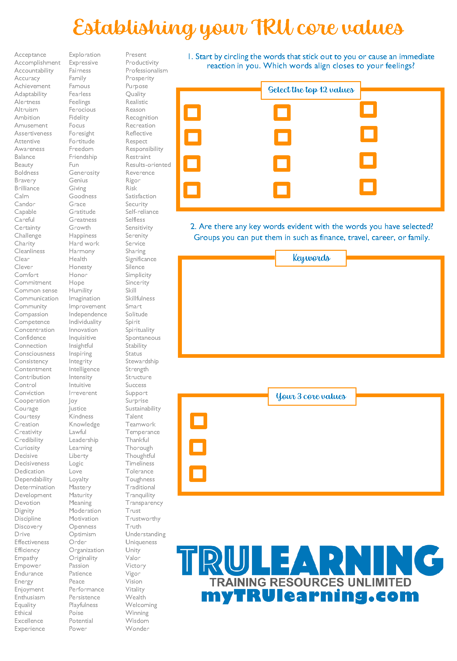 IKIGAI Worksheet Printable TRU Learning