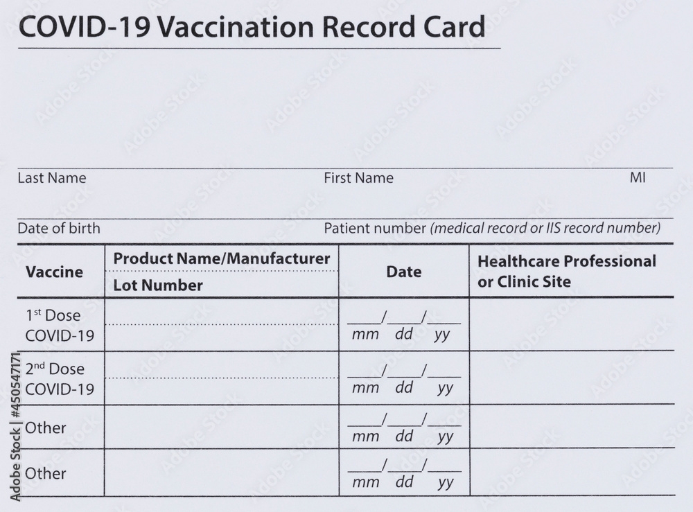 Immunization Card Printable Free Infoupdate