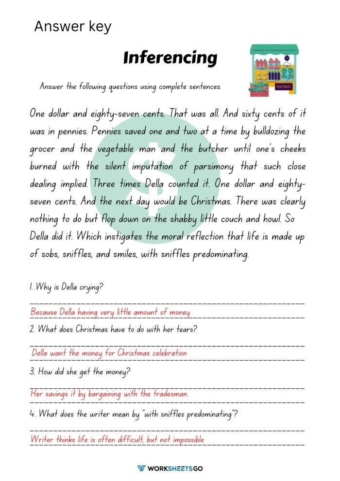 Inferencing Worksheets WorksheetsGO