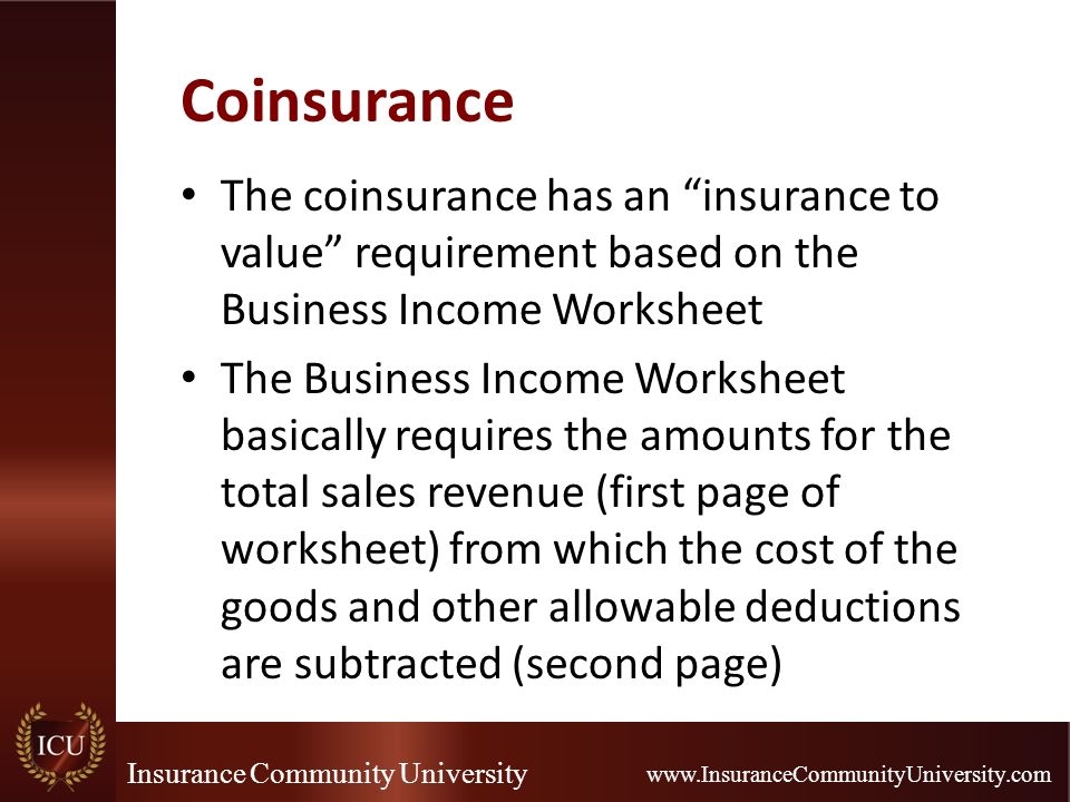 Insurance Community University Business Income The Five Key 