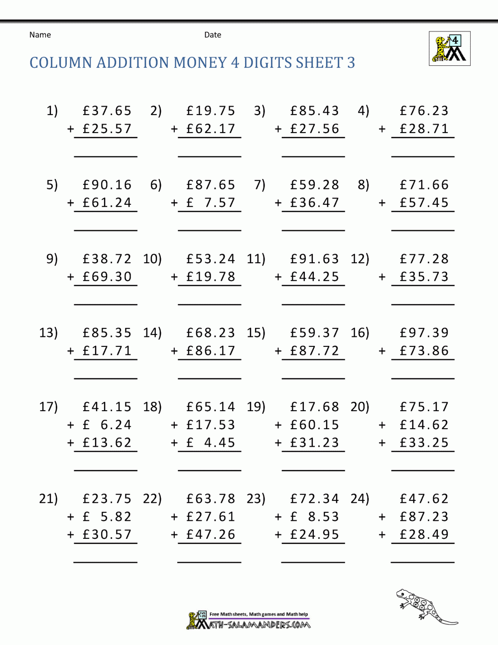Interactive Adding Money Worksheets For Kids Practice And Learn Money 