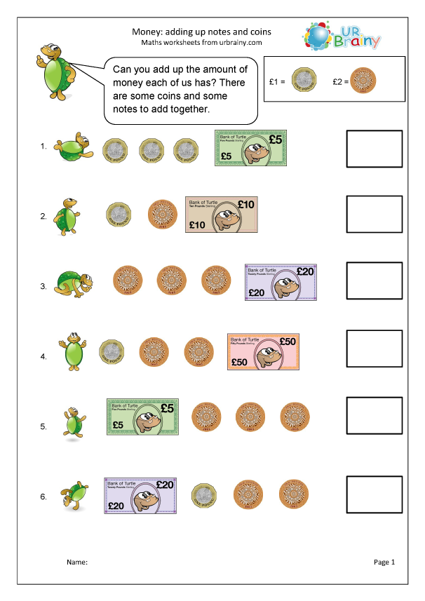 Interactive Adding Money Worksheets For Kids Practice And Learn Money 