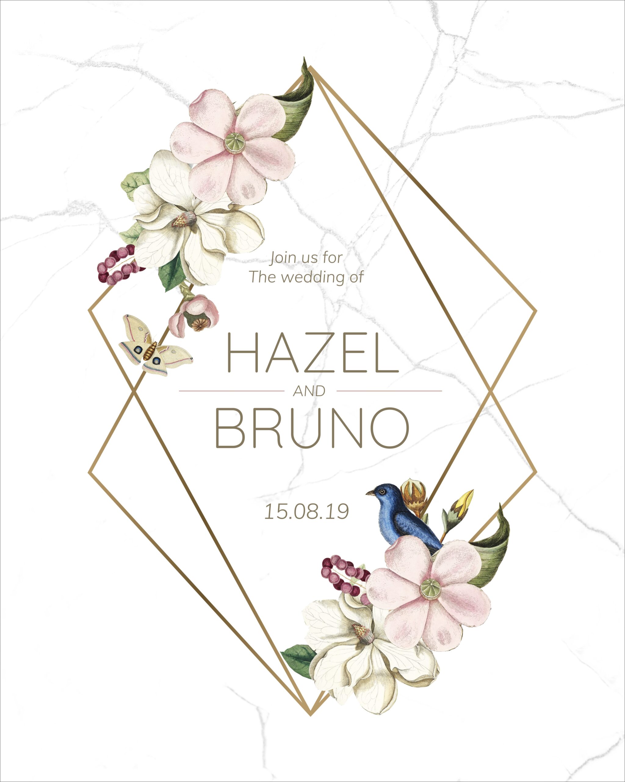Invitations Paper Weddings Digital Wedding Card Template INSTANT 