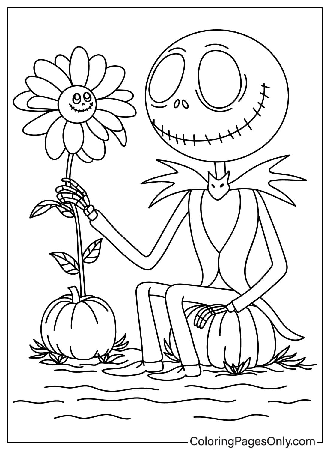 Jack Skellington Coloring Sheet Free Printable Coloring Pages