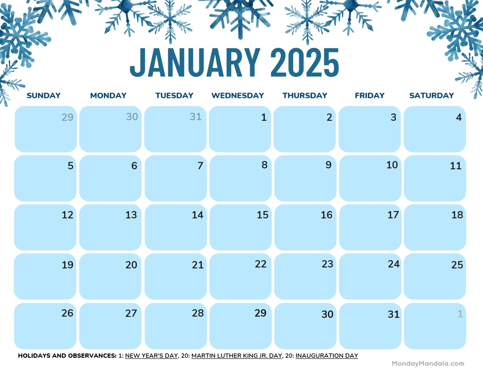 printable january activities