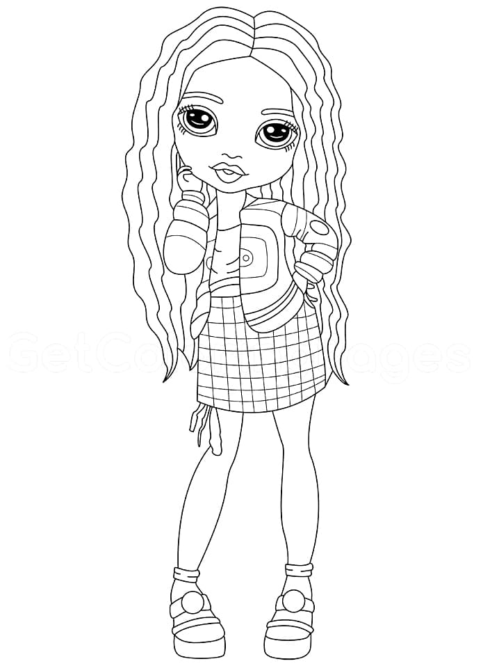 Jett Dawson Rainbow High Coloring Page Free Printable Coloring Pages 