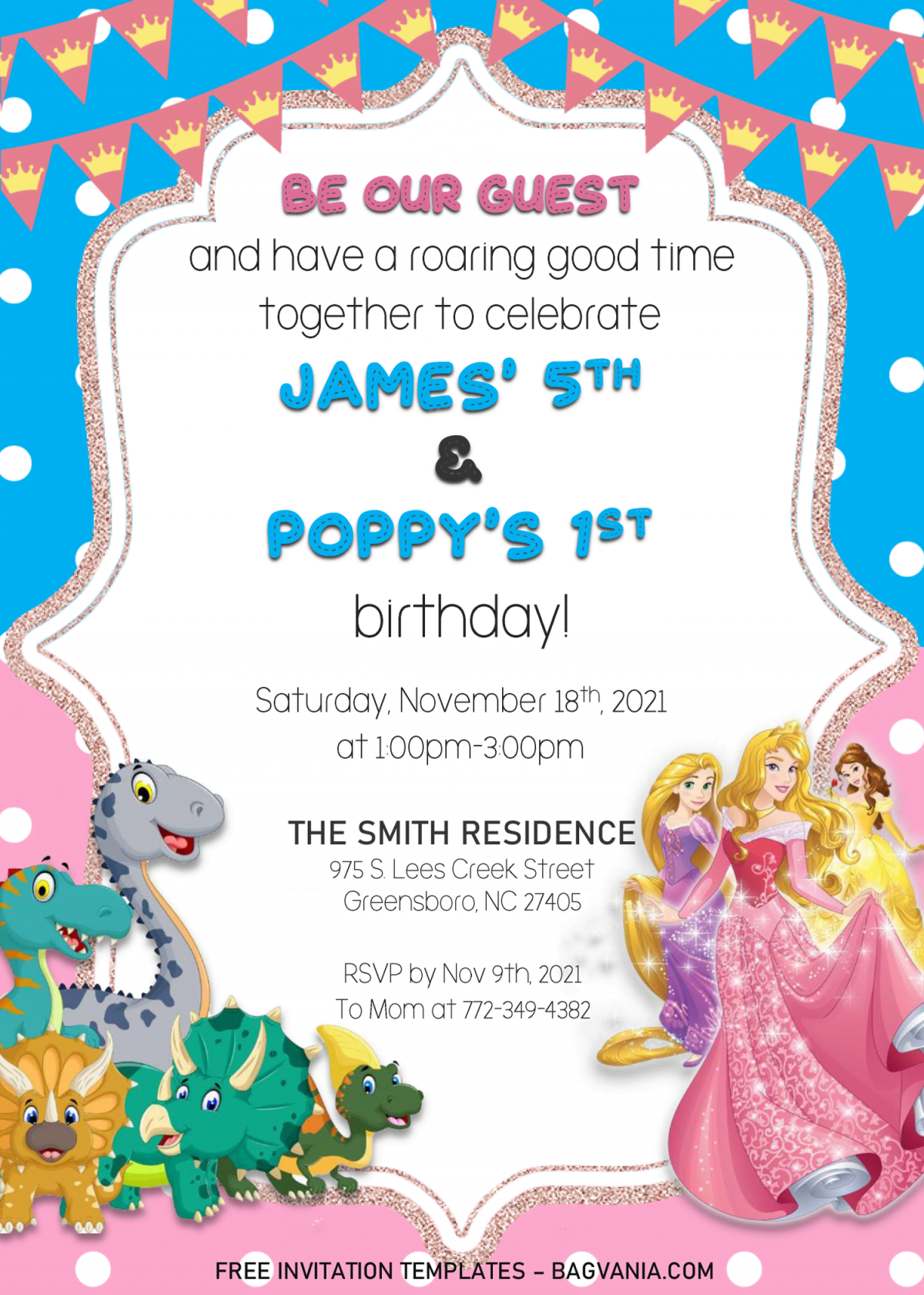 joint birthday party invitations templates free