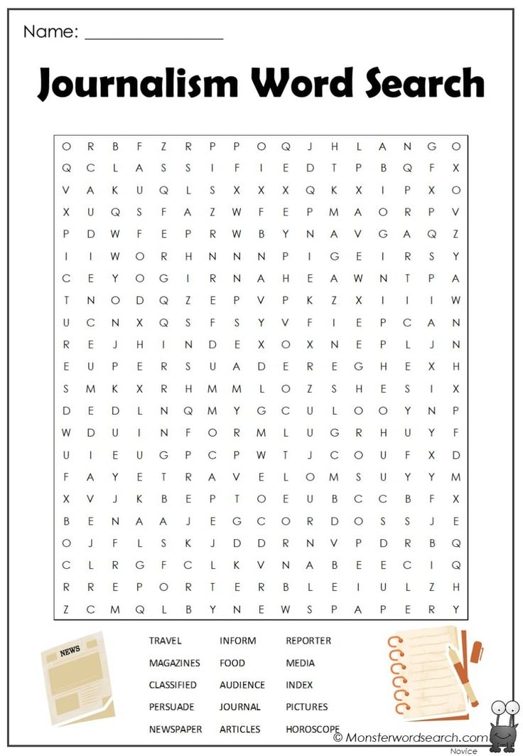 Journalism Word Search Journalism Free Printable Coloring Pages 