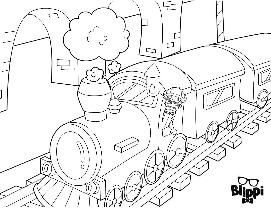Jumping Blippi Coloring Page Free Printable Coloring Pages For Kids
