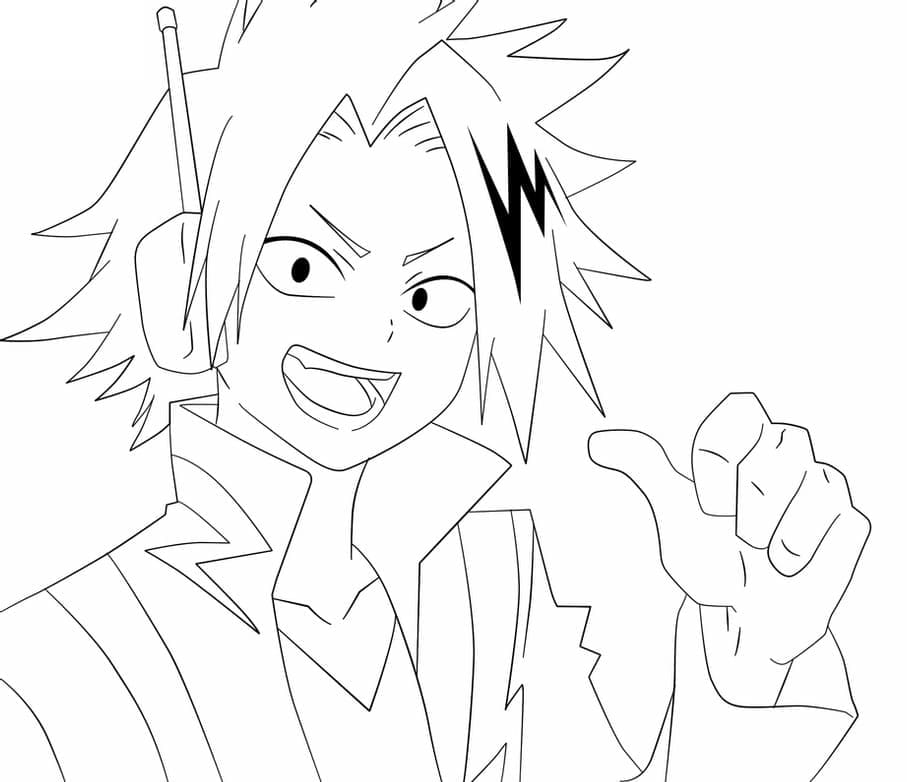 Kaminari From My Hero Academia Coloring Page Free Printable Coloring 