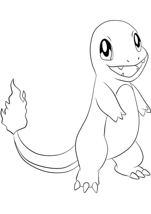Kawaii Charmander Coloring Page Free Printable Coloring Pages For Kids