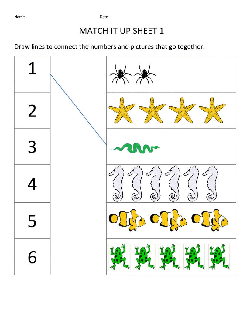 Kindergarten Activities Worksheets Match Printable Db excel