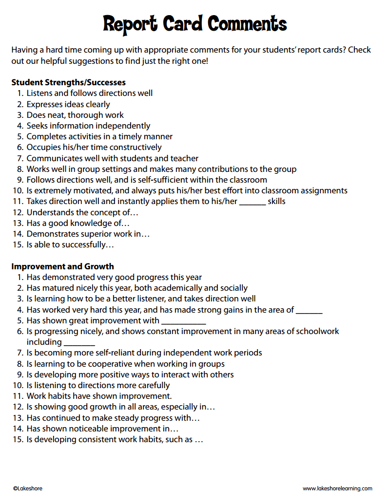 Kindergarten Report Card Template Free Preschool Conference Report