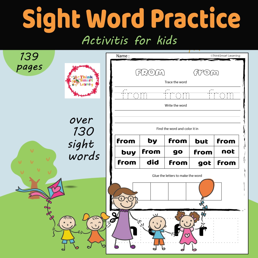 Kindergarten Sight Word Practice Activities High Frequency Words 