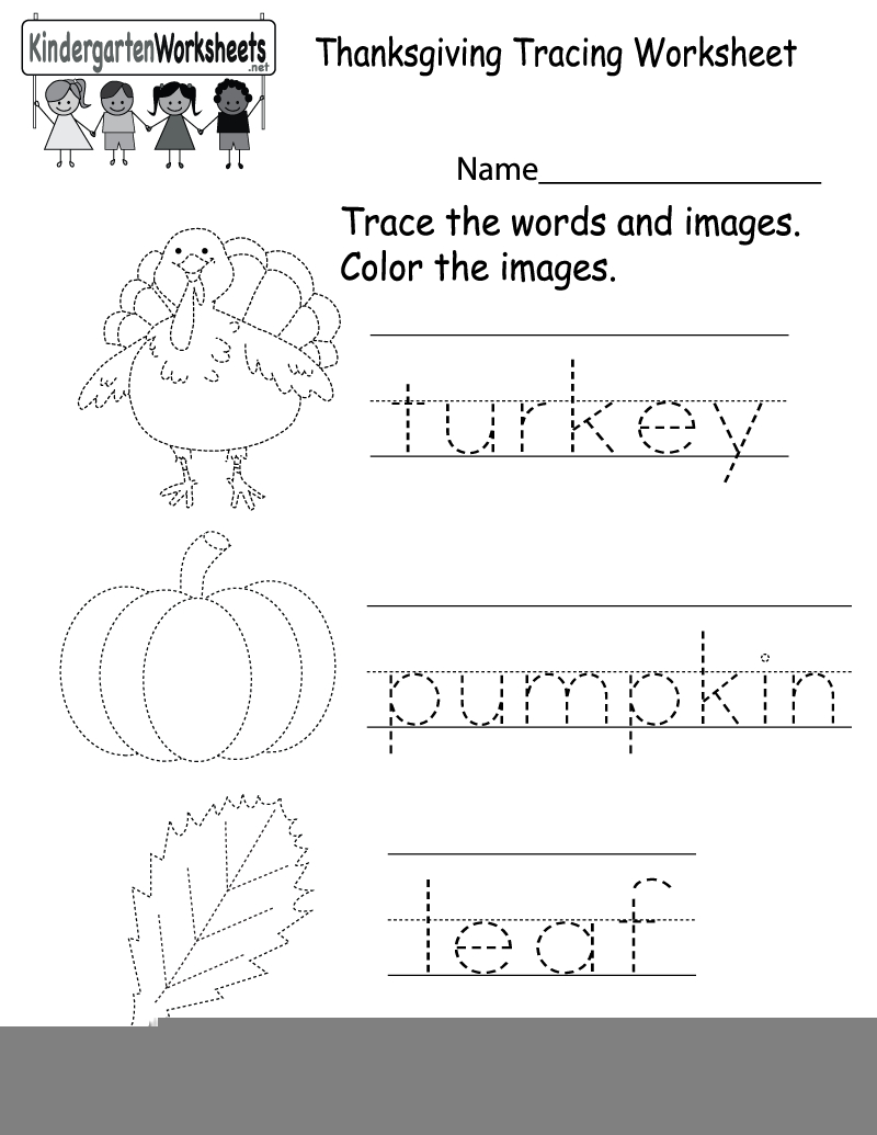 kindergarten worksheets thanksgiving