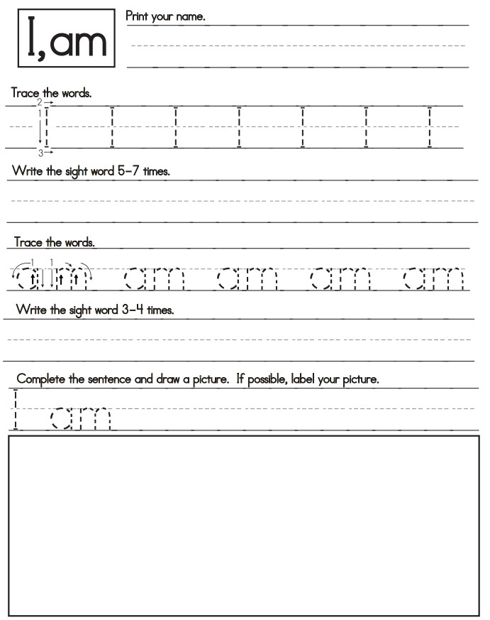Kindergarten Worksheets Writing Printable Kindergarten Worksheets