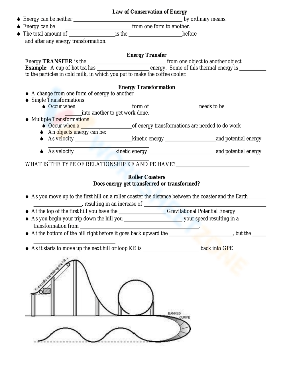 Kinetic And Potential Energy Worksheets Worksheets Library