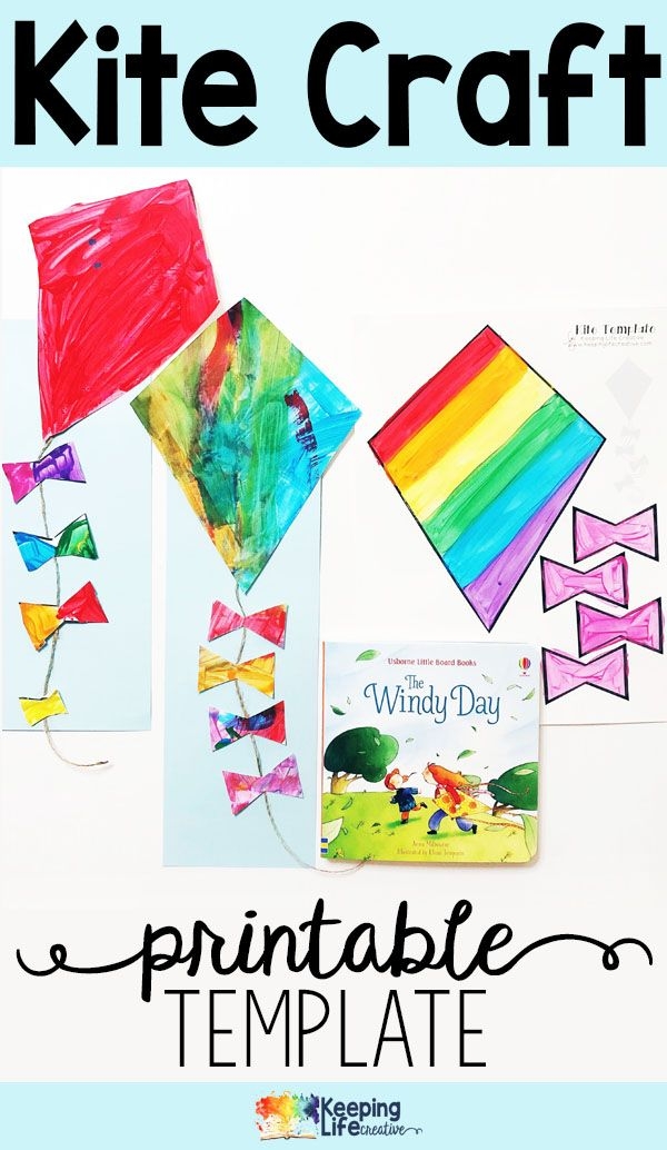 printable kite craft template