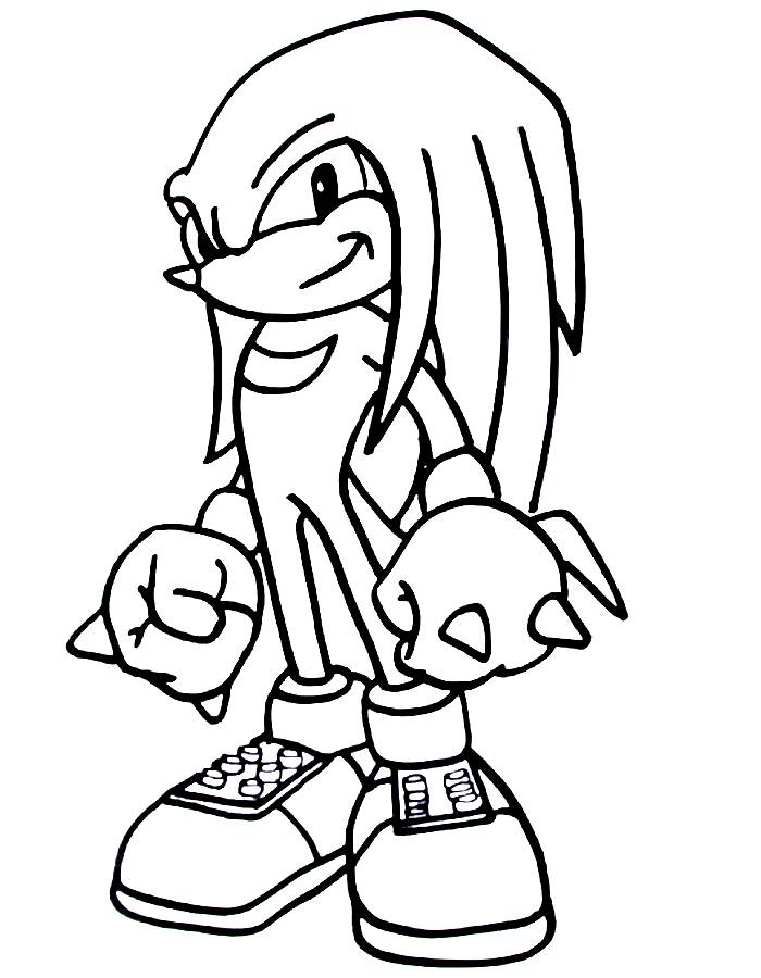 Knuckles Coloring Pages
