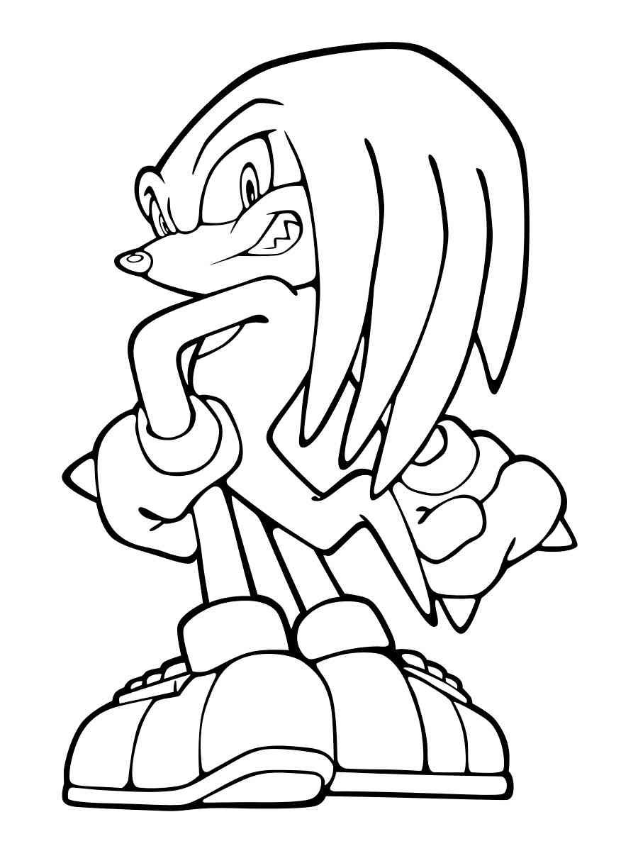 Knuckles Coloring Pages