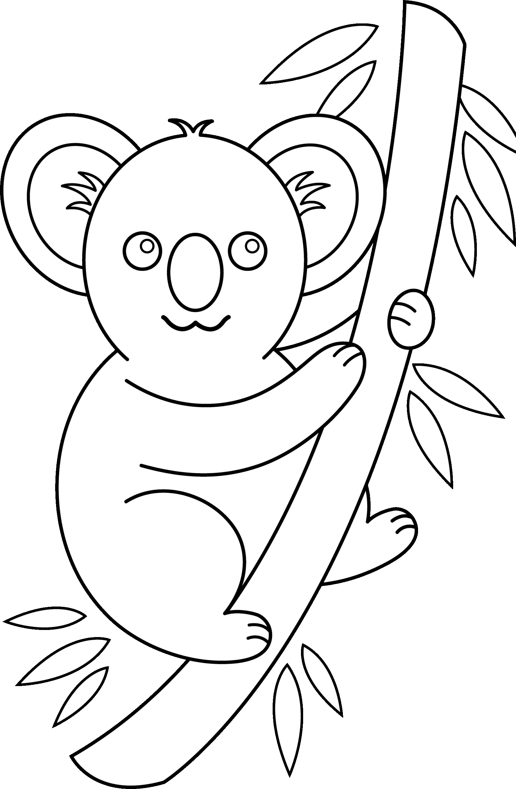 Koala Coloring Page Free Clip Art