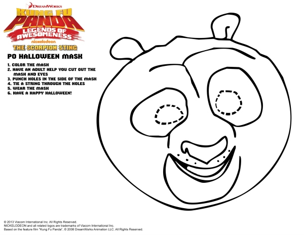 Kung Fu Panda Po Printable Mask Craft Mama Likes This