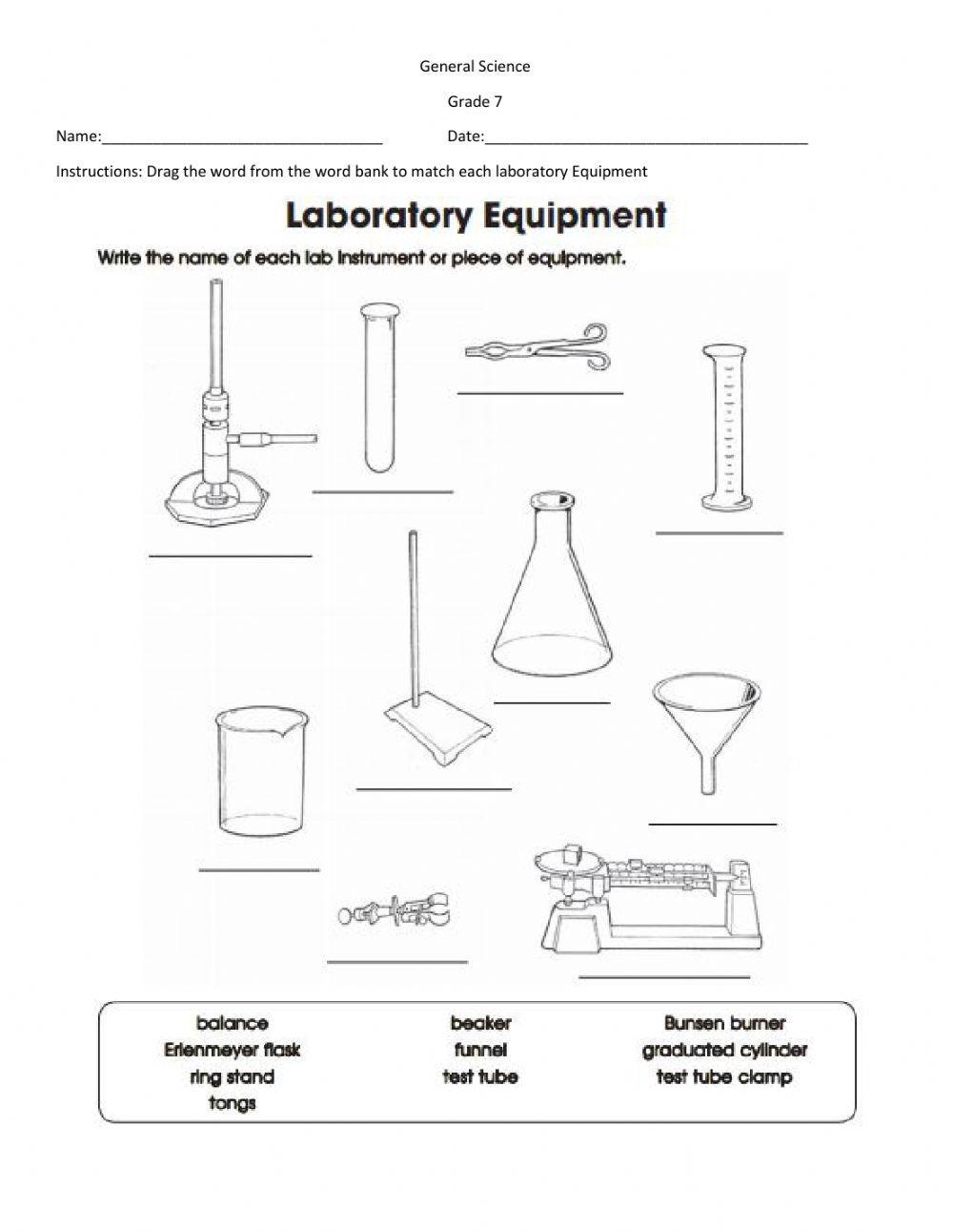 Lab Equipment Activity Live Worksheets Worksheets Library