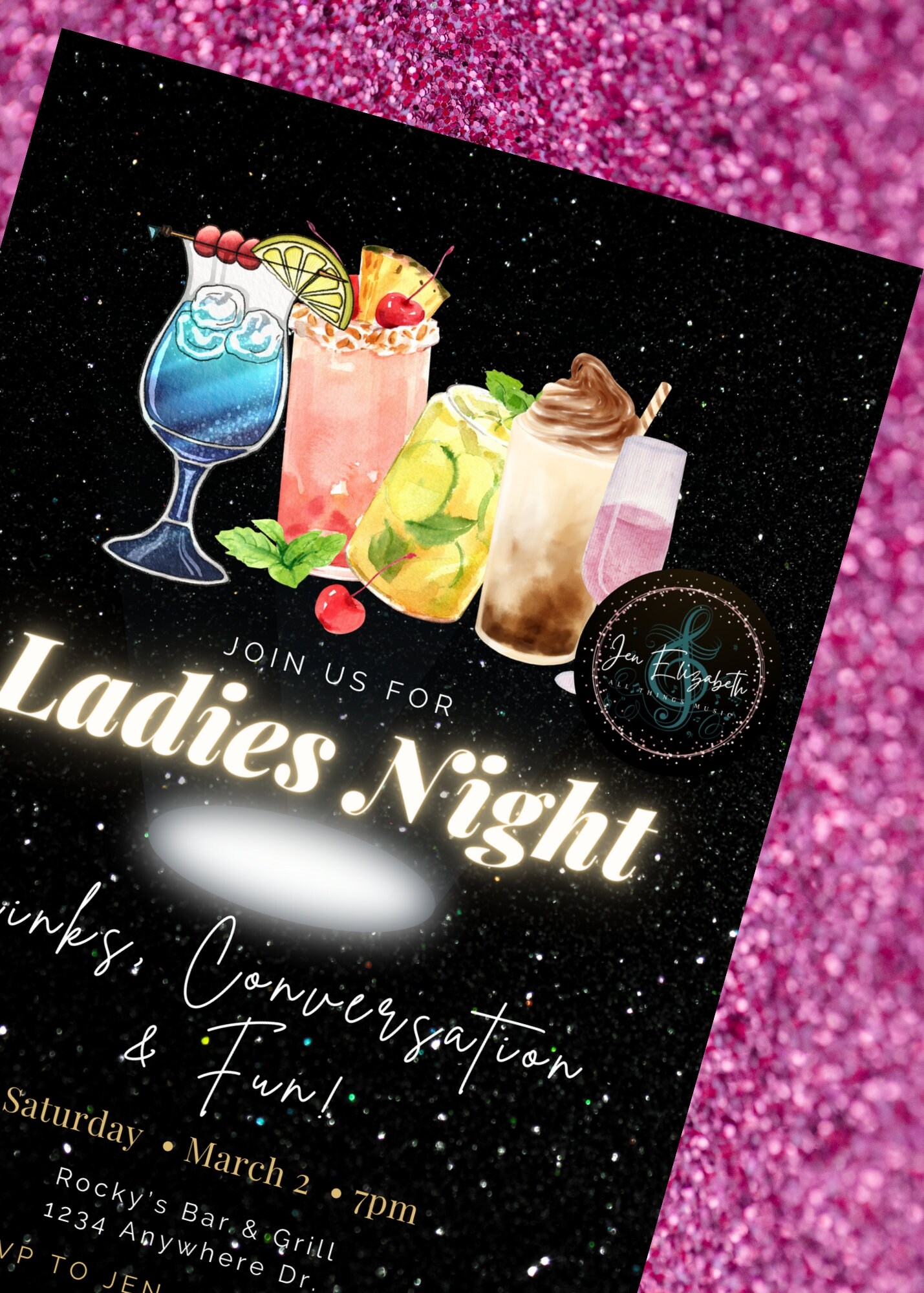 Ladies Night Invitation Template Etsy