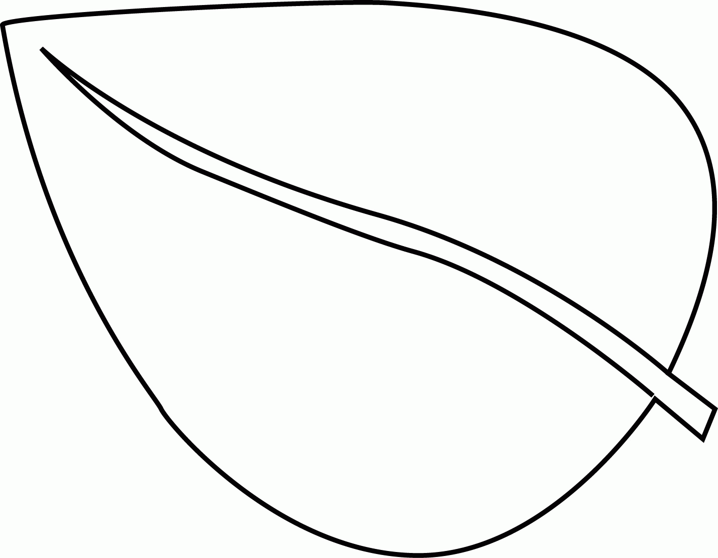 Large Leaf Coloring Page Coloring Home