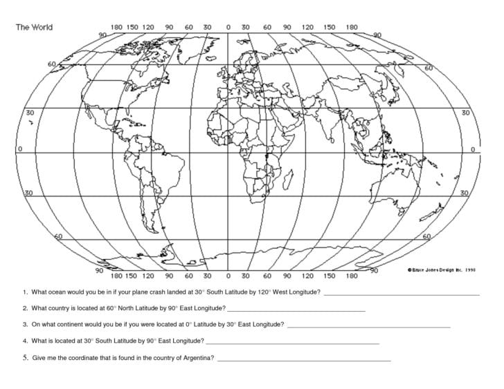 Latitude And Longitude Maps Worksheets Db excel