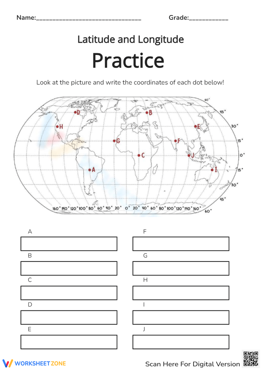 Latitude And Longitude Worksheet Have Fun Teaching Worksheets Library
