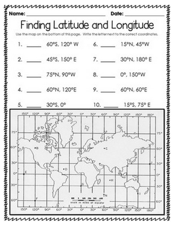 Latitude Longitude Practice Worksheets