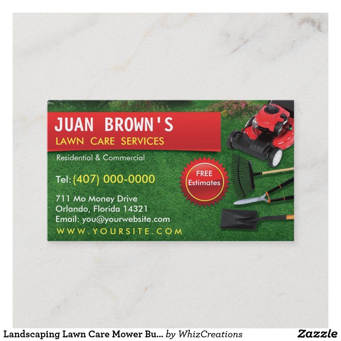 Lawn Care Business Cards Templates Free PARAHYENA