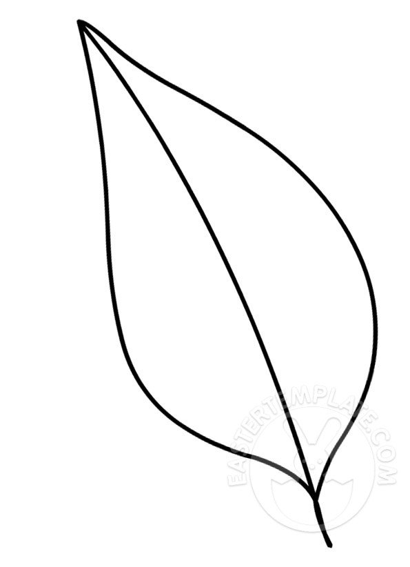 Leaf Coloring Page Easter Template