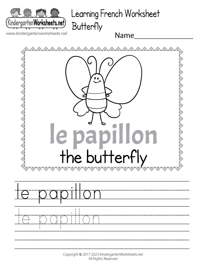 english language worksheets for kindergarten