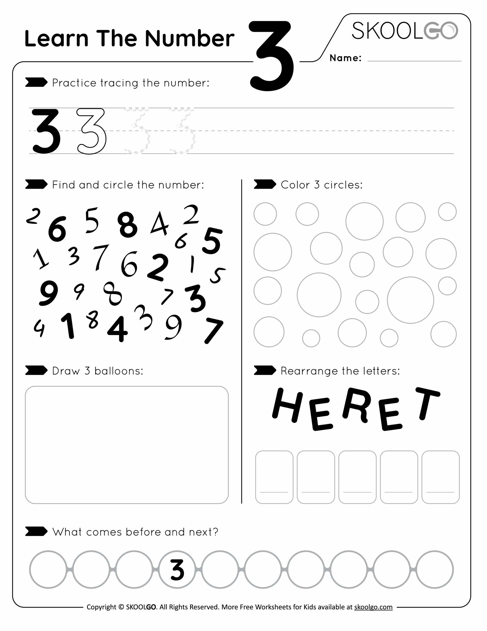 number 2 worksheet