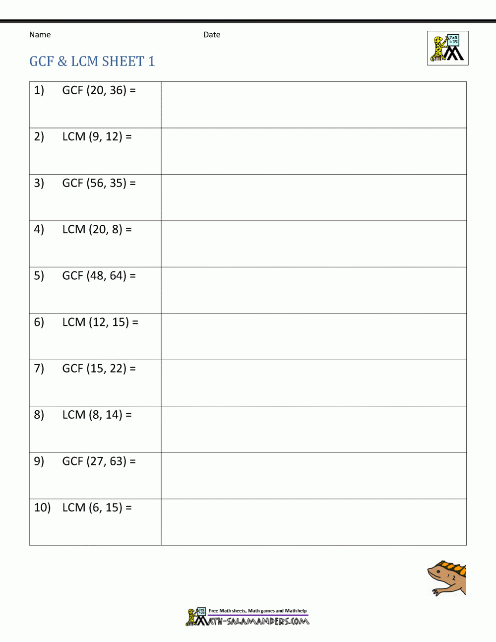 Least Common Multiple LCM Of Polynomials Worksheets Worksheets Library
