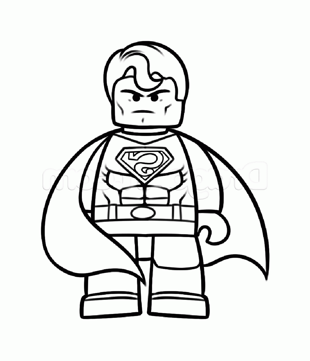 Lego Superman Coloring Page Coloring Home
