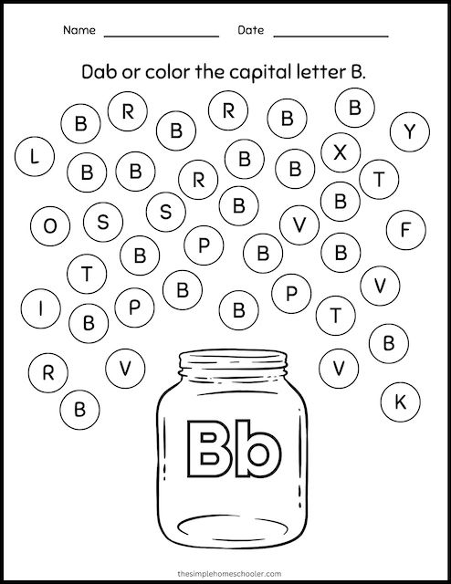 letter a and b worksheets