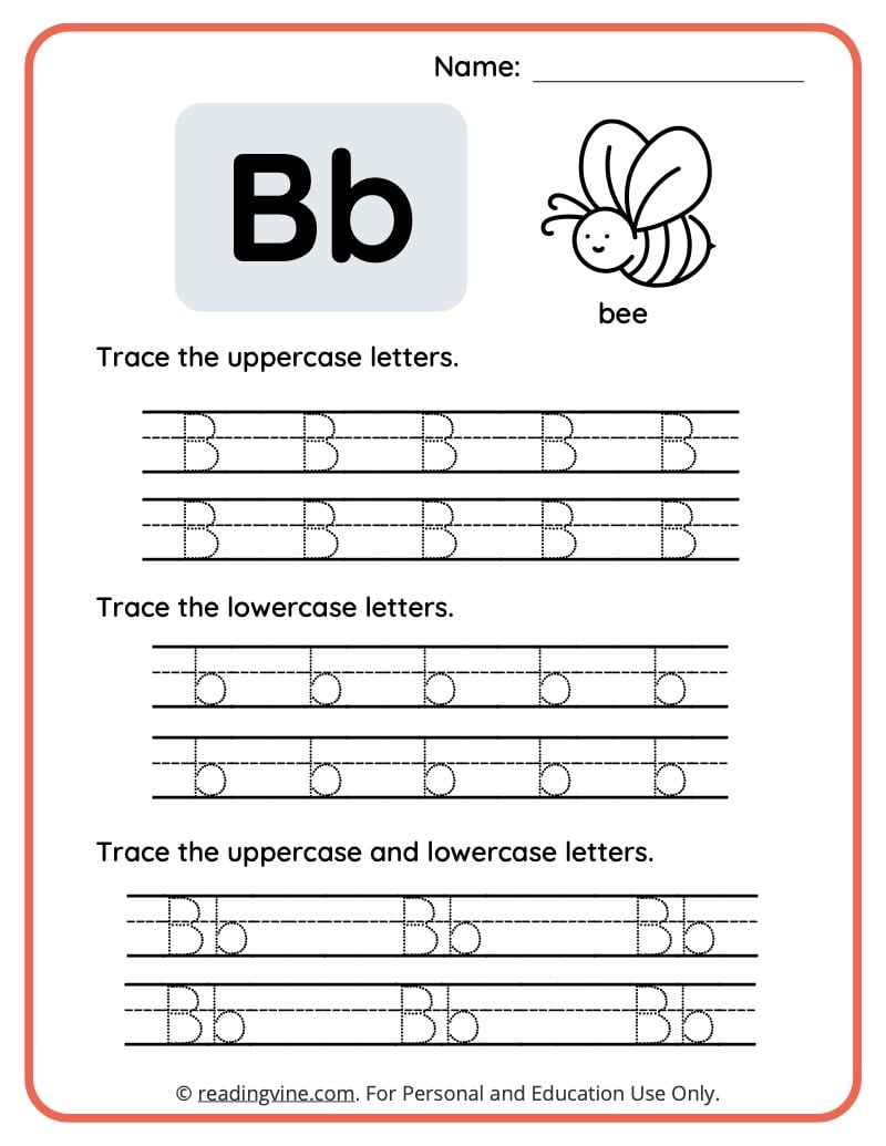 letter b worksheets preschool
