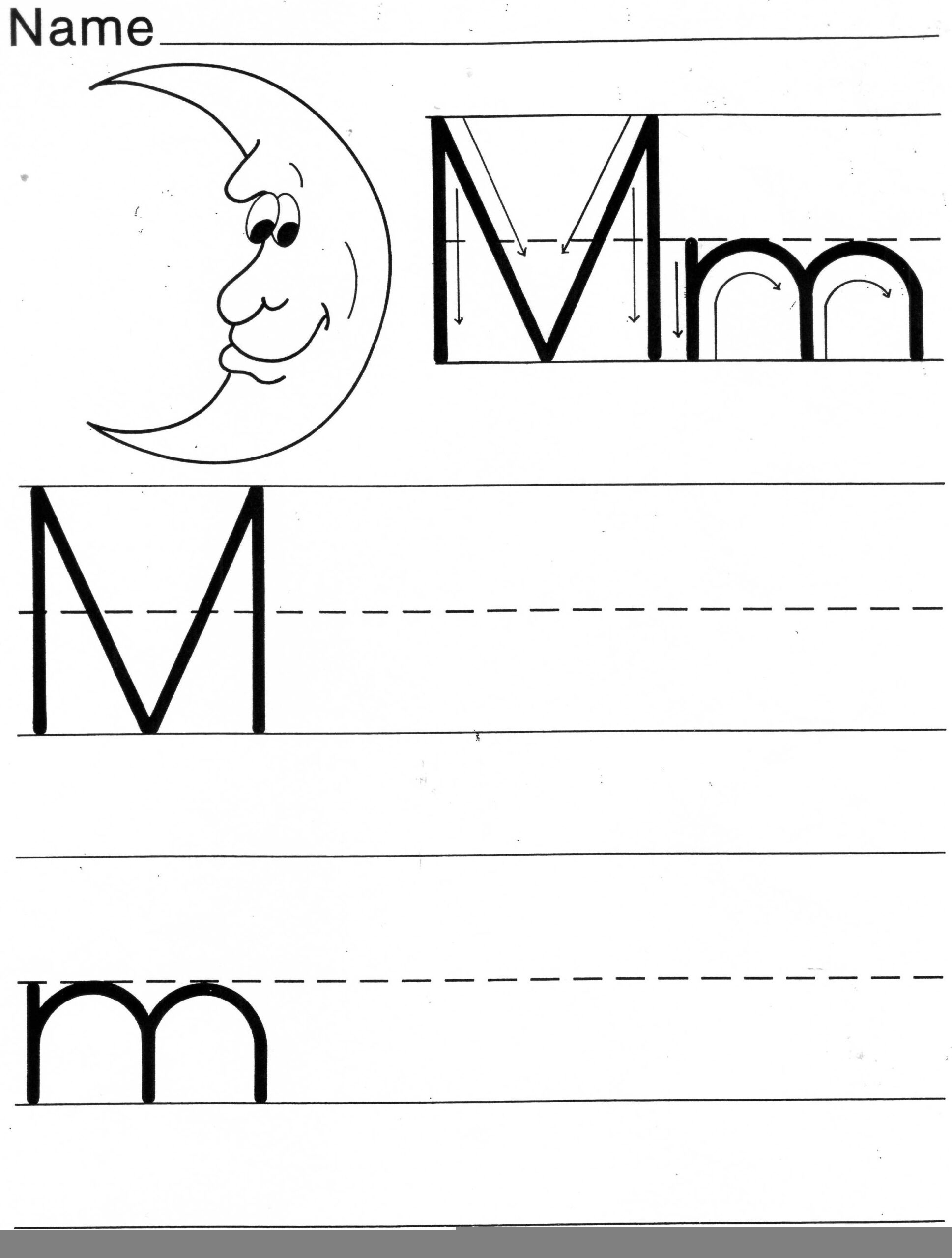 Letter M Tracing Free Letter Tracing Worksheets