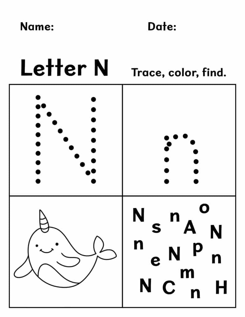 Letter N Preschool Printables Preschool Mom Worksheets Library