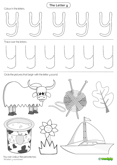 Letter Y Worksheet 8