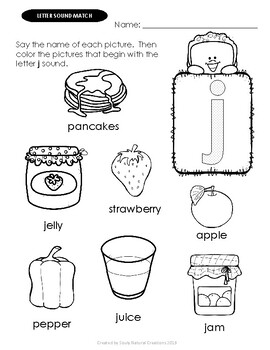 Letters JK Foods Printable Worksheets By Souly Natural Creations