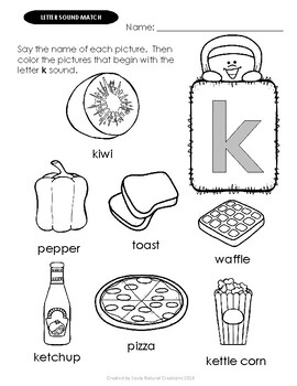 Letters JK Foods Printable Worksheets By Souly Natural Creations