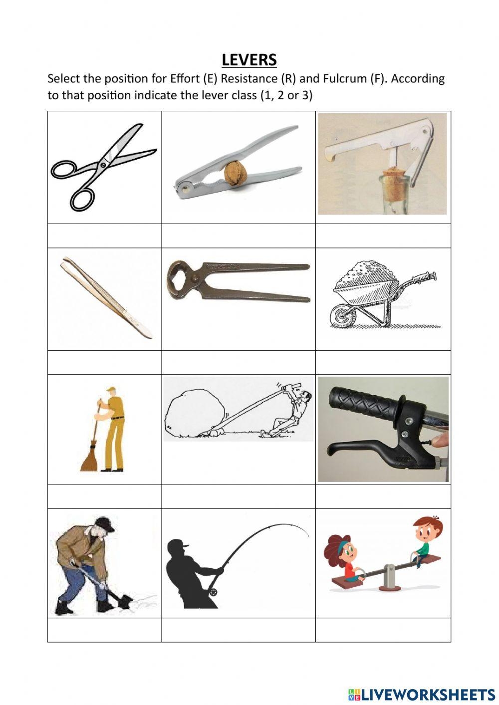 Lever Types Worksheet Live Worksheets Worksheets Library
